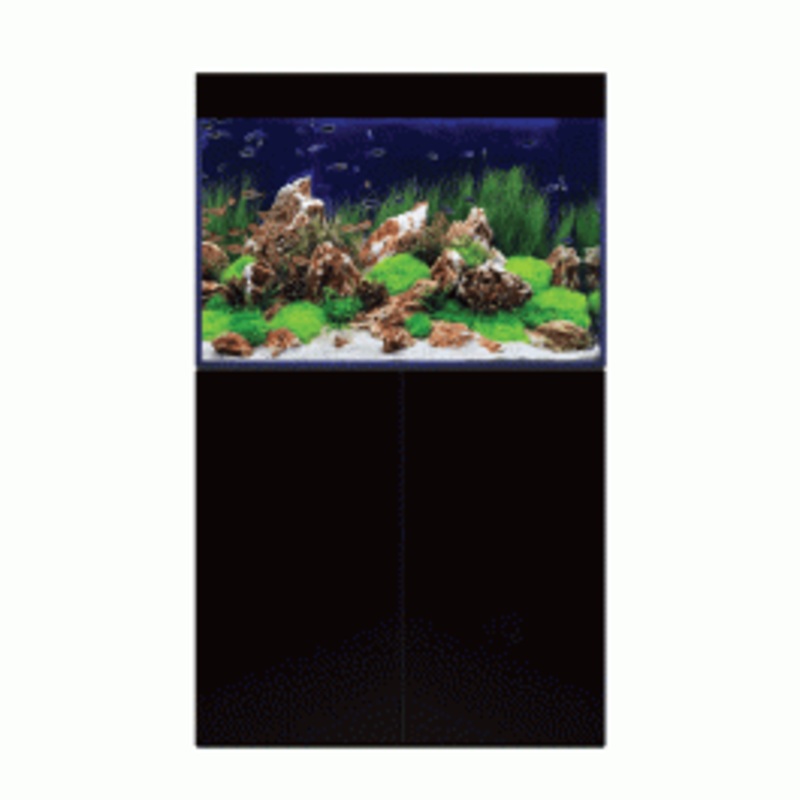D&D Aqua-Pro Freshwater 900 Aquarium and Ultra-Gloss Black Cabinet