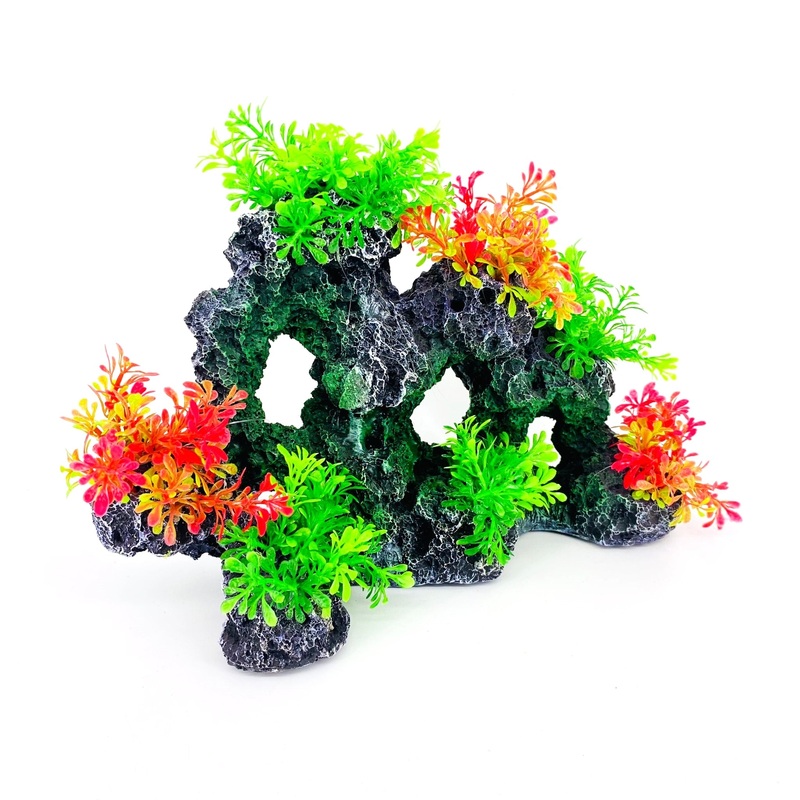 Zhen De Decoration – Rock Formation w/ Plants – 186LRG