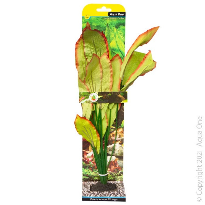 Aqua One Silk Plant Amazon Red/green Xlarge 40cm (24131)