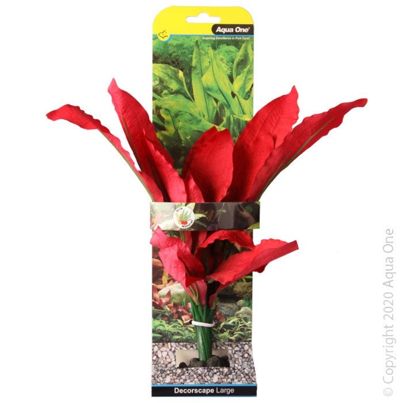 Aqua One Silk Plant Amazon Red Large 30cm (24120)