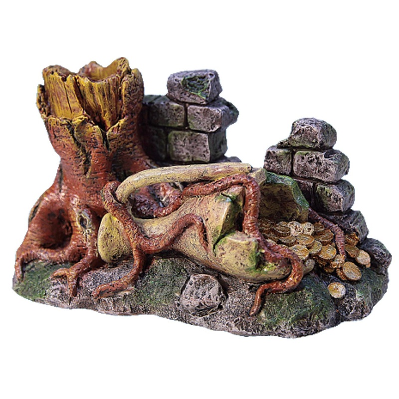 Neptune Middle Earth Tree Trunk and Rock 17 x 11cm