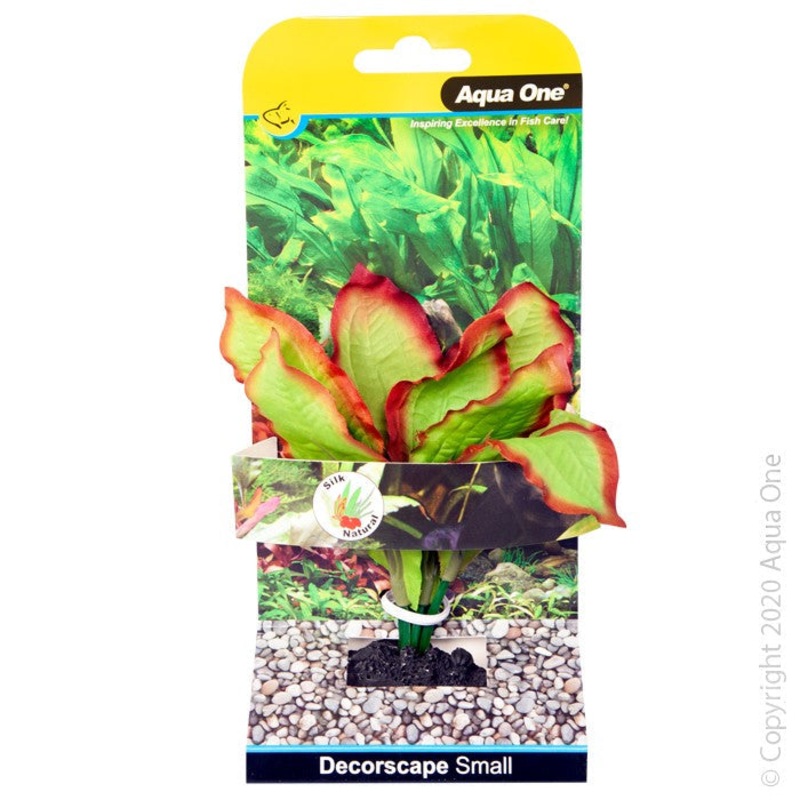 Aqua One Silk Plant Amazon Red Green Small 13cm (24101)