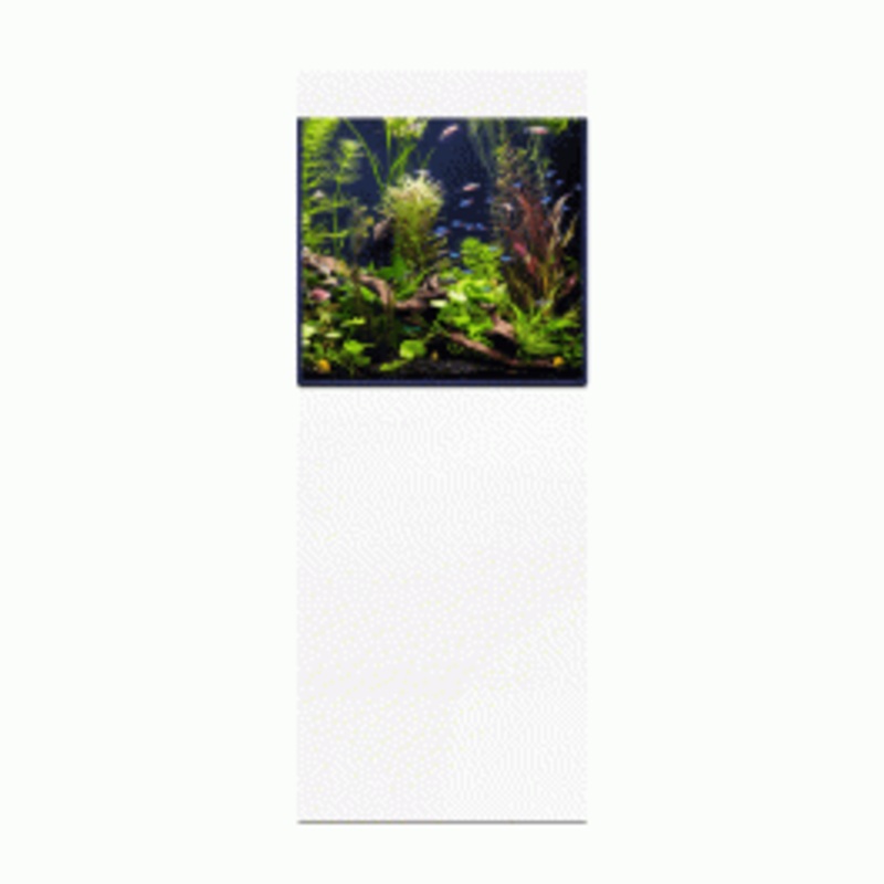 D&D Aqua-Pro Freshwater Cube 600 Aquarium and Ultra-Gloss White Cabinet