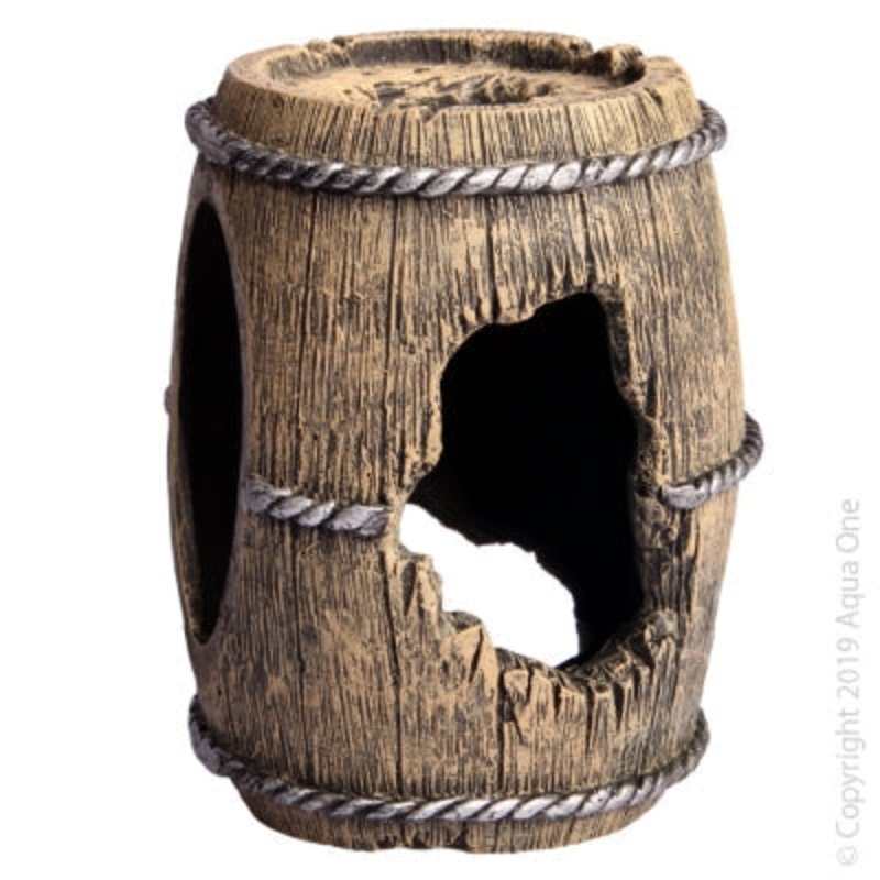 Aqua One Ornament Deluxe Whisky Barrel M 11.5×8.5x9cmh (36924)