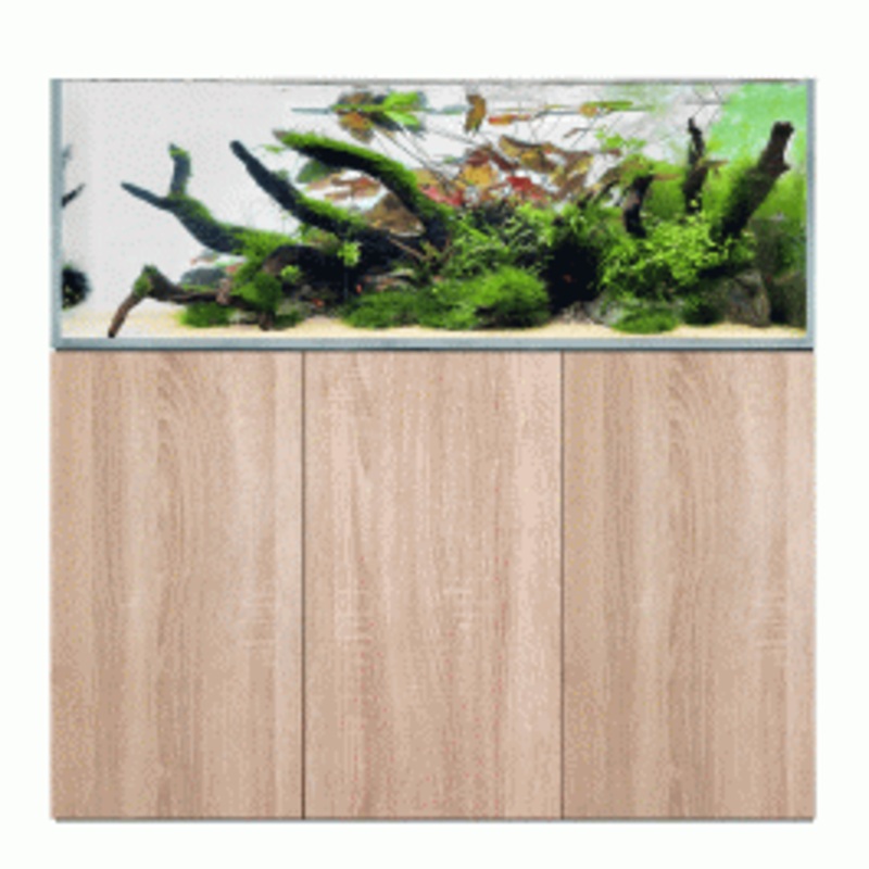 D&D Aqua-Pro Aquascaper 1500 Aquarium and Platinum Oak Cabinet