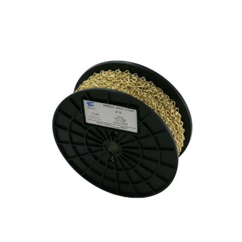 Size 10 Single Jack Chain (Brass) 100′ Ft.