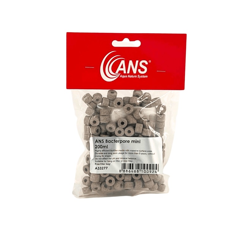 ANS Bacterpore Mini 100/200/1500ml with net (super porous filtration media)