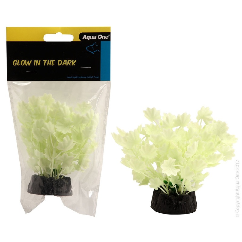 Aqua One Plastic Plant Glow In The Dark Hydrocotyle Plant 5cm (36849)