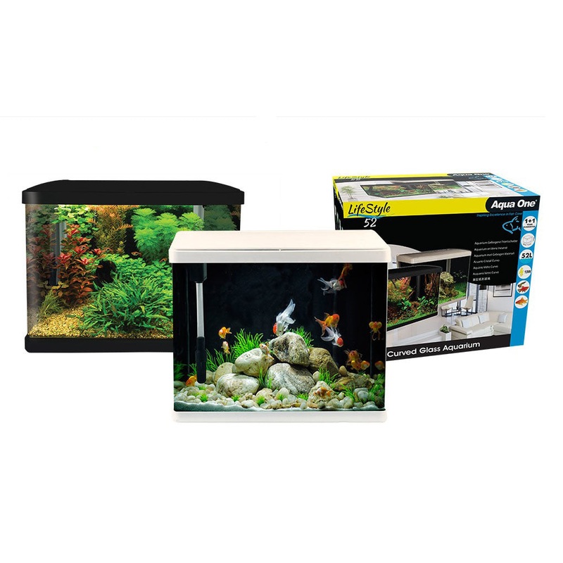 Aqua One LifeStyle 52 Complete Glass Aquarium 51cm 52L Gloss Black