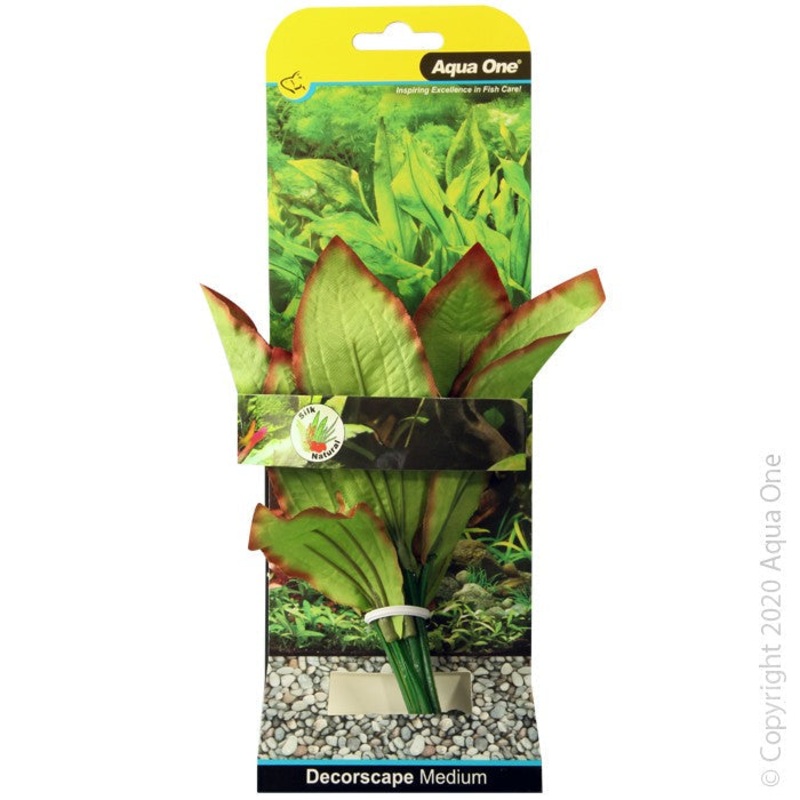 Aqua One Silk Plant Amazon Red/green Medium 20cm (24111)
