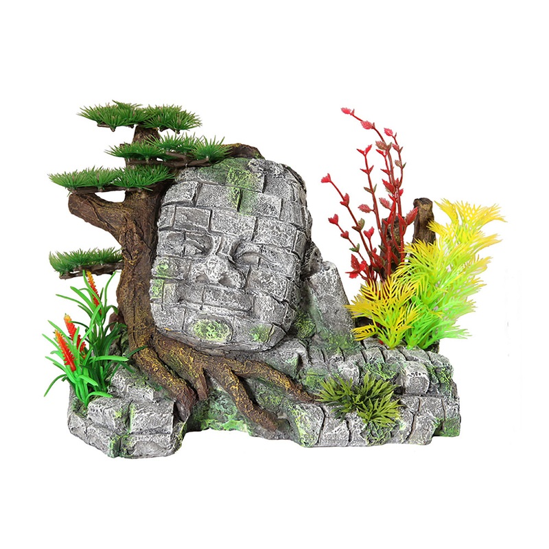 Aqua One Stone Head With Bonsai Ornament – discontinued