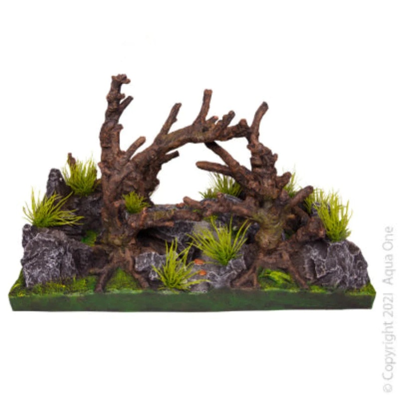 Aqua One Ecoscape Driftwood On Rock Garden X Large 41.3 X 25.5 X 25cm