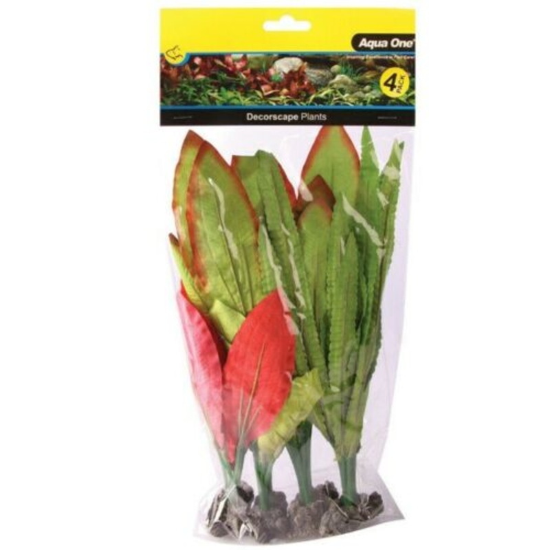 Aqua One Silk Plant 4pk Mix 2 (24242)