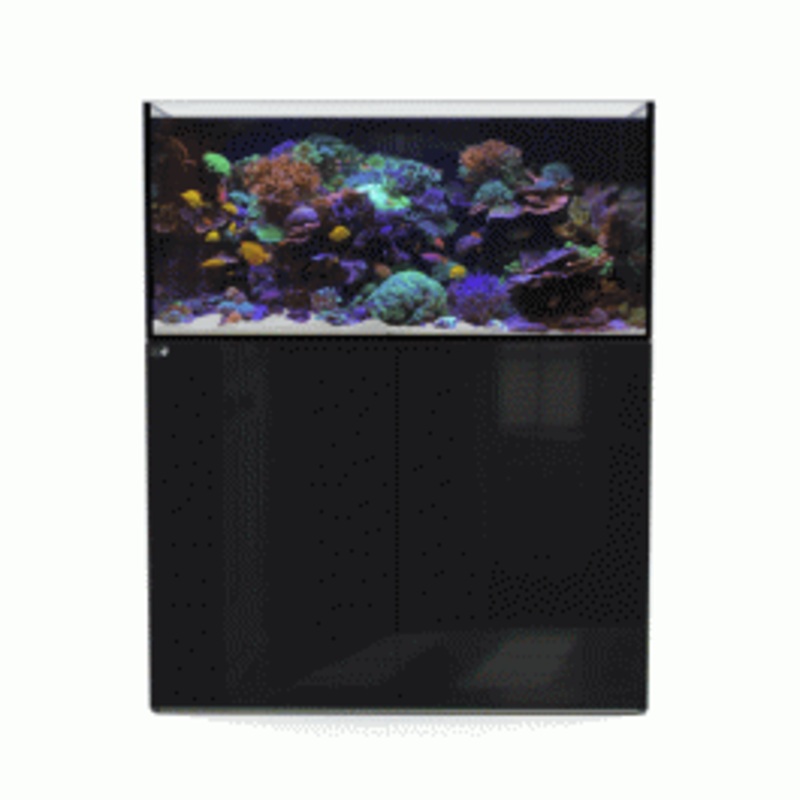 D&D Aqua-Pro Reef 1200 Aquarium and Ultra-Gloss Black Cabinet