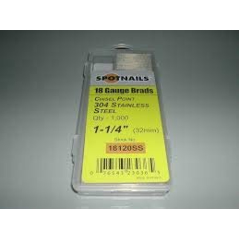 (1,000 Count) 1-1/4-Inch 18 Gauge Stainless Steel Brads