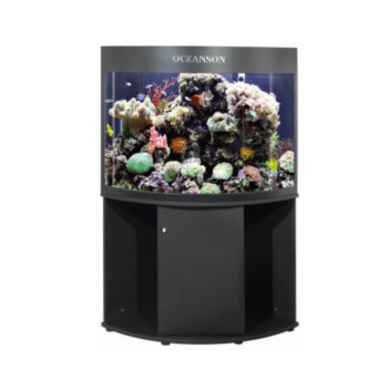 Oceanson C800 – 80cm Curved Front Corner Aquarium with Back Filter and Cabinet