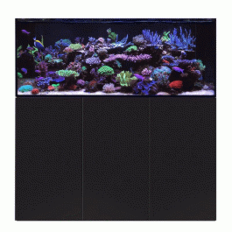 D&D Aqua-Pro Reef 1500 Aquarium and Black Satin Cabinet