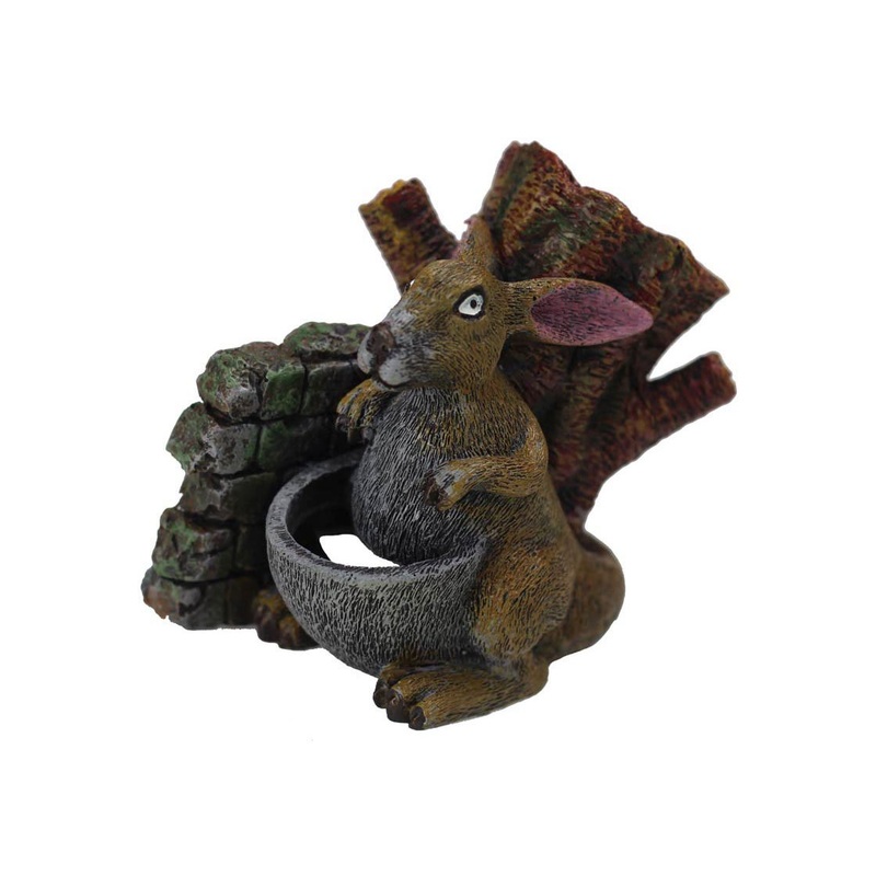 Neptune Kangaroo with Tree Trunk Small 12 x 10 x 10cm