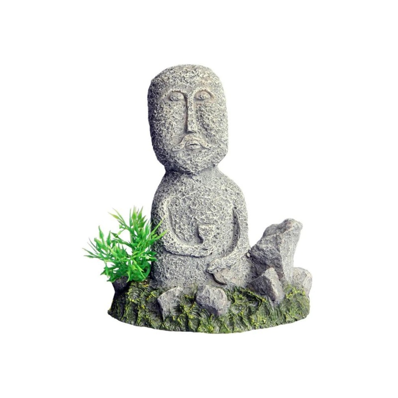 Ornament Stone Face Man Rock Garden 10.5×7.5