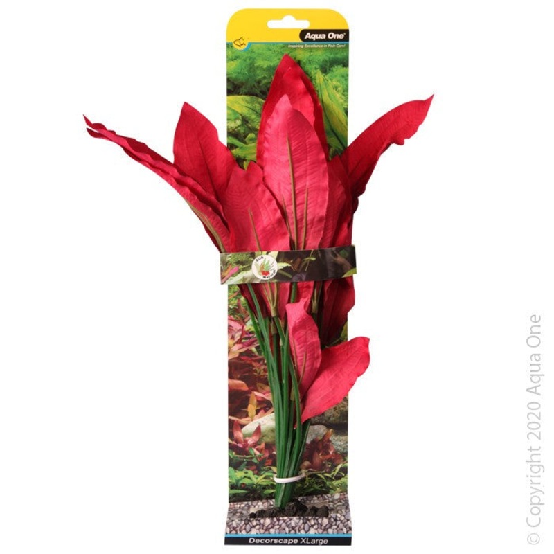 Aqua One Silk Plant Amazon Red Xlarge 40cm (24130)