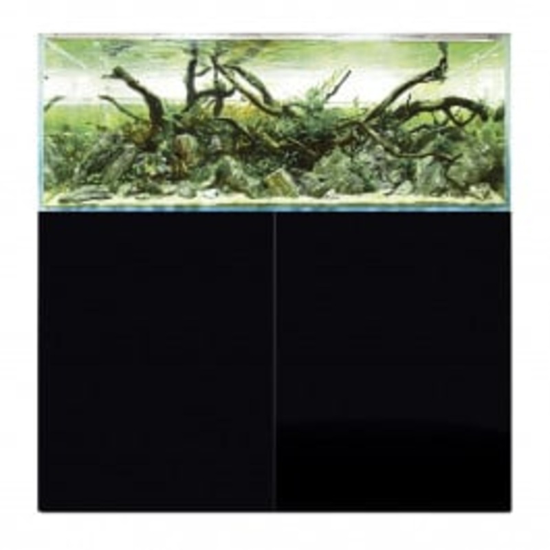 D&D Aqua-Pro Aquascaper 1200 Aquarium and Ultra-Gloss Black Cabinet