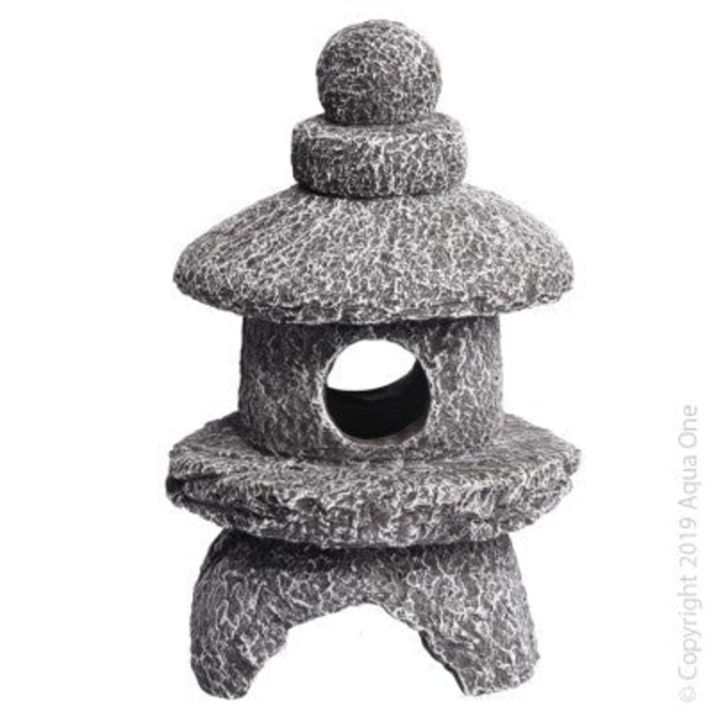 Aqua One Ornament Stump With Plant 13×8.5x14cmh (37887)