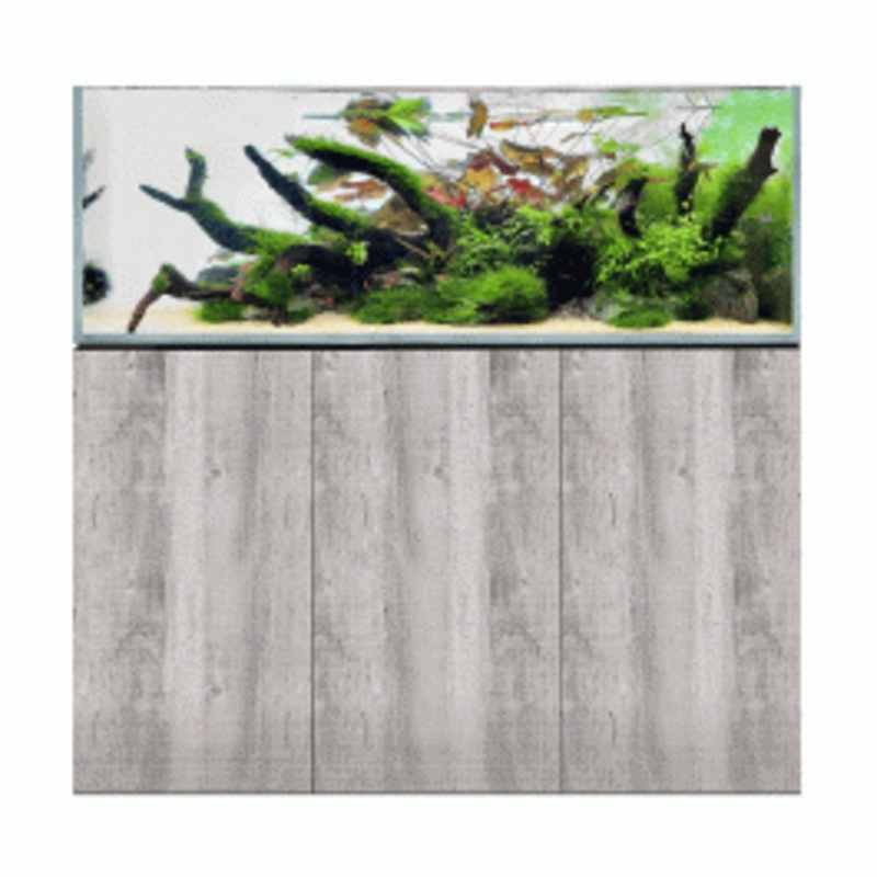 D&D Aqua-Pro Aquascaper 1500 Aquarium and Driftwood Concrete Cabinet