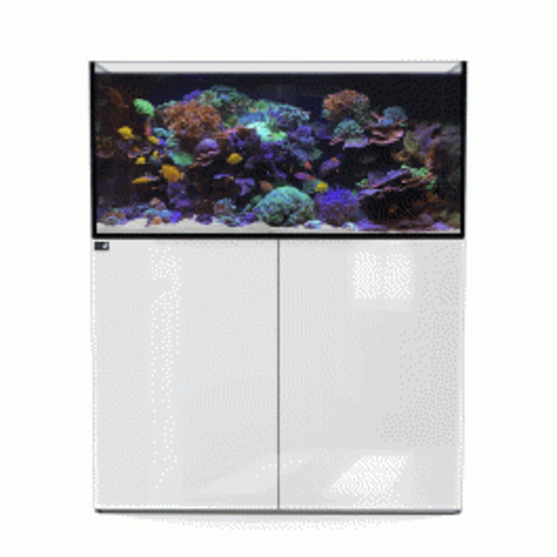 D&D Aqua-Pro Reef 1200 Aquarium and Ultra-Gloss White Cabinet