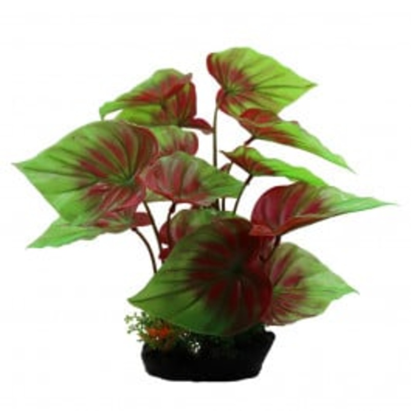 Swell Red & Green Banyan Leaves Artificial Plant
